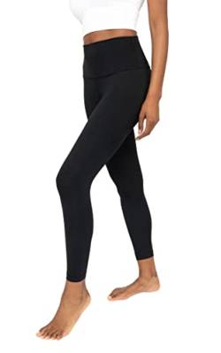 Yogalicious Lux Leggings mit hoher Taille, elastisch, ohne Knöchel, Schwarz, X-Groß von Yogalicious