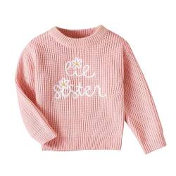 Yoolhamy Baby Mädchen Pullover Winter Knitted Sweater Große Kleine Schwester Neugeborenen Outfits Kinder Langarm Strickpullover Pulli Kleinkinder Kleidung von Yoolhamy