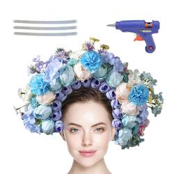 Yorajuy Blumen-Haarband, Blumen-Stirnband | Wunderschönes Stirnband für Cosplay - Blumenkronen-Bastelset, Braut-Stirnband-Bastelset, Haarschmuck handgefertigt von Yorajuy