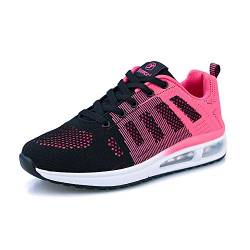 Youecci Damen Sportschuhe Air Cushion Schuhe Laufschuhe Luftkissen Turnschuhe Fitness Gym Leichtes Atmungsaktiv Outdoor Sneaker für Walking Jogging Rot 38 EU von Youecci