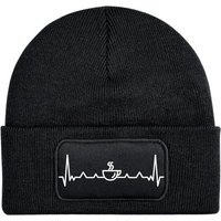 Youth Designz Beanie Heartbeat Kaffee Unisex Beanie Mütze mit trendigem Motiv von Youth Designz