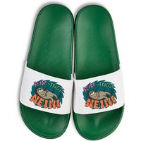 Youth Designz Faultier Nein Unisex Badelatschen Flip Flops Badeschuh mit lustigen Spruch für Damen und Herren von Youth Designz