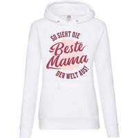 Youth Designz Kapuzenpullover Beste Mama Der Welt Damen Hoodie Pullover mit süßem Frontprint von Youth Designz