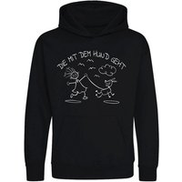 Youth Designz Kapuzenpullover Die Mit Hund Geht 2 Kinder Hoodie Pullover mit trendigem Motiv von Youth Designz