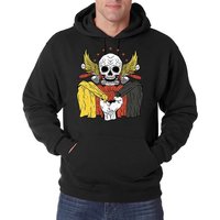 Youth Designz Kapuzenpullover German Biker Skull Herren Hoodie Pullover mit lustigem Logo Aufdruck von Youth Designz