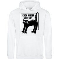 Youth Designz Kapuzenpullover Montags Katze Herren Hoodie Pullover mit modischem Frontprint von Youth Designz