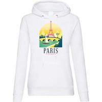 Youth Designz Kapuzenpullover Paris Frankreich Damen Hoodie Pullover mit modischem Frontprint von Youth Designz