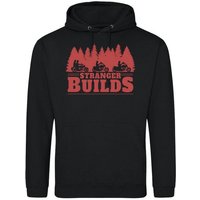 Youth Designz Kapuzenpullover Stranger Builds Herren Hoodie Pullover mit trendigem Frontrpint von Youth Designz