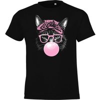 Youth Designz Print-Shirt Cool Cat Glasses Kinder T-Shirt mit lustigem Frontprint von Youth Designz