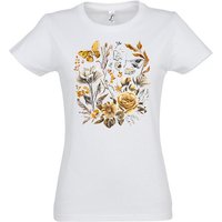 Youth Designz Print-Shirt Flowers Botanic Damen T-Shirt mit modischem Frontprint von Youth Designz