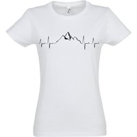 Youth Designz T-Shirt Heartbeat Mountain Damen T-Shirt mit tendigem Frontprint von Youth Designz