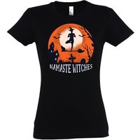 Youth Designz T-Shirt Namaste Witches Damen Shirt mit lutsigem Frontprint von Youth Designz