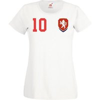 Youth Designz T-Shirt Tschechische Republik Damen T-Shirt im Fußball Trikot Look mit trendigem Motiv von Youth Designz