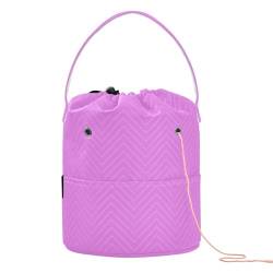 Yuiboo Lila Garnaufbewahrungsbeutel Garnaufbewahrungsbeutel Löcher Garnaufbewahrung Organizer Reisetasche für Nadelhalter Rucksack, violett, 11 Inch x 8.3 Inch x 8.3 Inch, Klassisch von Yuiboo