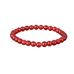 Perlenarmband aus Natürlichem Edelstein für Damen und Herren, Runde Perlen aus Rosa Achat und Amethyst an Elastischer Kordel, Stilvoller Schmuck für Mädchen, Freunde und Familie, Geschenk für Ge von ZALXOZYL