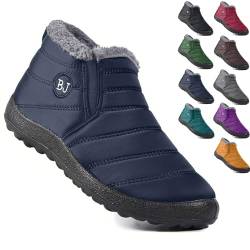 ZANWANXIN Boojoy Winter Boots, Winter Warm Anti-slip Ankle Booties, Snow Boots Warm Ankle Boots, Warm Non-Slip Ankle Boots (Blue, Erwachsene, Damen, 39, Numerisch, EU Schuhgrößensystem, M) von ZANWANXIN