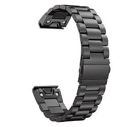 ZEDEVB 20/22/26 mm Edelstahl-Armband für Garmin Fenix 6X 6S 6 Pro 5X 5 5S Plus 3HR Easyfit Metall-Uhrenarmband, 26mm Fenix 5X 5XPlus, Achat von ZEDEVB