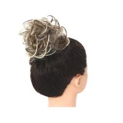 Haarteile Synthetischer unordentlicher Haarknoten, Chignon, Haargummis, gefälschtes Haarband, Zopf, elastischer Haarteilschwanz for Frauen, synthetischer Wickel, lockiger Pferdeschwanz Dutthaar(10H613 von ZENGXJYCQINGJIANG