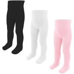 ZERULETS Baby Strumpfhose Kinderstrumpfhose für Mädchen Jungen Baumwolle Kinderstrumpfhose 3 Paare Krabbelstrumpfhose Strümpfe Leggings 0-24 Monaten von ZERULETS