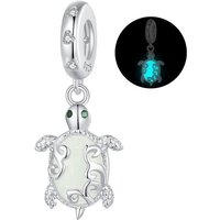 ZEUOPQ Bead 925 Sterling Silber Tier Charm Bead Pendant, Leuchtende Charms (Leuchtender Schildkröten Charm Anhänger, 1-tlg., Schmuck Geschenk für Damen DIY Anhänger Leuchtet), für Armbänder und Halsketten für Damen Mädchen von ZEUOPQ