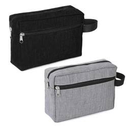 2 Stück Herren-Kulturbeutel, Reise-Kulturbeutel, Toilettenartikel-Aufbewahrungstasche, Tragbare Clutch-Tasche, Herren-Duschtasche von ZGDEIWGF