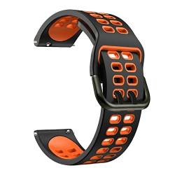 ZHBABVCT 22 mm Silikonband for IMILAB W12 / KW66 Smartwatch Sport Silikonband Armband Ersatzarmband Zubehör Männer(Black orange,W12) von ZHBABVCT