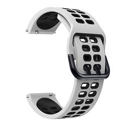 ZHBABVCT 22 mm Silikonband for IMILAB W12 / KW66 Smartwatch Sport Silikonband Armband Ersatzarmband Zubehör Männer(White black,22mm Width universal) von ZHBABVCT