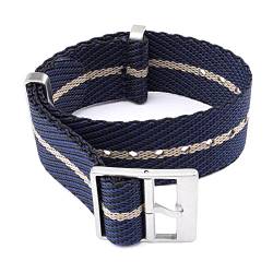 ZHBABVCT Hochwertiges Nato Zulu-Uhrenarmband 18 mm 20 mm 22 mm 24 mm Nylon-Armband for Männer und Frauen, weich, Sport, wasserdicht, Armbandzubehör(Dark blue,18mm) von ZHBABVCT