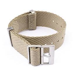 ZHBABVCT Hochwertiges Nato Zulu-Uhrenarmband 18 mm 20 mm 22 mm 24 mm Nylon-Armband for Männer und Frauen, weich, Sport, wasserdicht, Armbandzubehör(Khaki,22mm) von ZHBABVCT