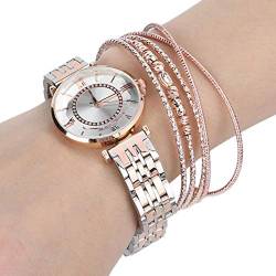 Uhr Armband Set Modeschmuck Geschenkset Armband Uhr Armband für Party Geburtstag Jubiläumsgeschenk Frauen weibliche Freundin(01) von ZJchao