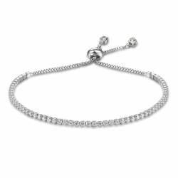 ZKGYUS 1 Stück Tennis Armband Damen Silber Verstellbares Kristall Zirkonia Armbänder Set Glänzender Diamant Armband Klassisches Tennis Armbänder Schmuck Geschenk für Frauen Freundin Mutter Ehefrau von ZKGYUS