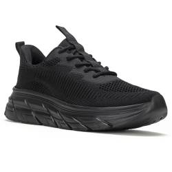 ZOVE Damen-Laufschuhe, bequeme Tennisschuhe, einfarbig, modisch, Sneaker, Wanderschuhe, Straßenlaufschuhe, Schwarz, 36 EU von ZOVE