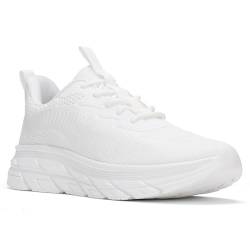 ZOVE Damen-Laufschuhe, bequeme Tennisschuhe, einfarbig, modisch, Sneaker, Wanderschuhe, Straßenlaufschuhe, Weiss/opulenter Garten, 40 EU von ZOVE