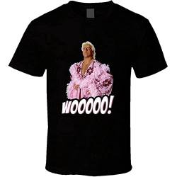 ZPLuz RIC Flair Wooooo Wrestling Unisex T-Shirt Graphic Mens Cotton Casual Black Tee Shirt L von ZPLUZ