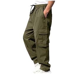 Cargohose Herren Viele Taschen Arbeitshosen Männer Freizeit Hosen Für Herren Chino Hose Herren Mode Hosen Herren Baggy Jogginghose Herren Sport Outdoor Hosen Für Herren Herren Hosen Mit Gummizug von ZRYAZQ