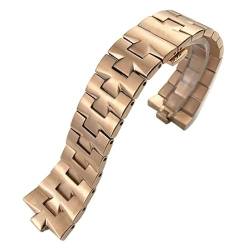 ZUC Für VACHERON CONSTANTIN Armband Overseas Schnellverschluss-Verbindung, massives Edelstahl-Armbanduhrenarmband(Rose Gold,24x7mm) von ZUC