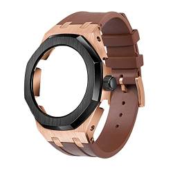 ZUC Neue 4. Generation GA2100 GA2110 Gummiarmband, Edelstahl-Metallgehäuse, rotgoldenes schwarzes Armband und Modifikationswerkzeuge, Einheitsgröße, Achat von ZUC