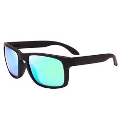 ZXIAGM Klassische modische quadratische polarisierte Sonnenbrille für Herren, Vintage-Kunststoff, für Herren, stilvoll, schwarz, Outdoor-Sport, UV400, Polarisiert, Bright Black von ZXIAGM