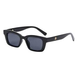 ZXIAGM Rechteckige Reise-Sonnenbrille, Outdoor-Wandern, für Damen, Retro-Fahrbrille, Vintage-Stil, schmaler quadratischer Rahmen, UV400-Schutz, Typ1, Einheitsgröße von ZXIAGM