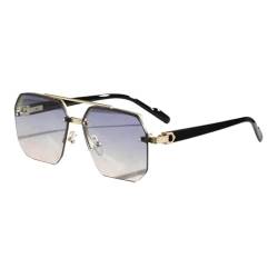 ZXIAGM Reise-Sonnenbrille, Punk, winddicht, Metall, UV-Schutz, Outdoor-Sonnenbrille, schwarze Farbtöne, Fahrradzubehör, Fahrbrille, Blau/Pink, Einheitsgröße von ZXIAGM