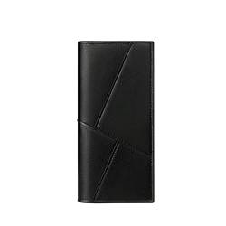 ZXSXDSAX Geldbörse für Damen European and American Multi-Functional Long Ultra-Thin Splicing Half Fold Menand Women&Wallets(BLACK) von ZXSXDSAX