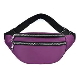 ZXSXDSAX Gürteltasche 1PC Women Waist Bag Men Fanny Pack Female Banana Bag Hip Bum Money Pouch Ladies(Purple) von ZXSXDSAX