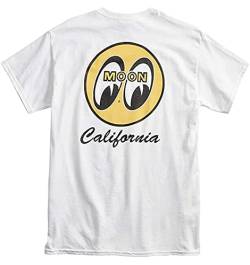 ZY-GLOVES at Men's Mooneyes Moon Equipped California Script Logo T-Shirt White Cotton Tm141Wh White XL von ZY-GLOVES