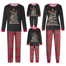 Weihnachts Pyjama Familie Set,Matching Christmas Pyjama Couples Set,Weihnachtspyjama Familie Outfit Weihnachten Schlafanzug Nachtwäsche Hausanzug Nachthemd Outfit für Damen Herren Kinder Papa von ZYPAINIY