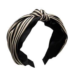 ZZTWER Haarband für Damen, modisch, gestreift, breiter Knoten, Turban, elegantes Stirnband, Haarreifen für Damen und Mädchen von ZZTWER