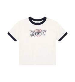 Zadig & Voltaire für Mädchen. X60231 Beigefarbenes Kurzarm-T-Shirt (16años= 176cm), Lässig, Bio-Baumwolle, Nachhaltig, Kinderbekleidung von Zadig & Voltaire