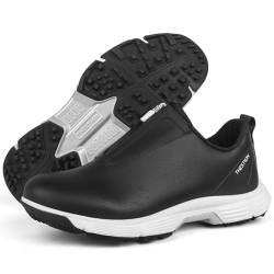 Wasserdichte Golfschuhe für Herren, professionelle Golf-Sneaker, große Größe, Outdoor-Wanderschuhe für Golfer, Schwarz, 41.5 EU von Zakey