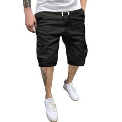 Zannycn Kurze Hosen Herren Cargo Sommer Bermuda Freizeithose Shorts Sport Leichte mit Taschen Cargo-Shorts Freizeithose Strand Bequem Casual Wanderhose Jogginghose Stretch Fit Laufshorts von Zannycn