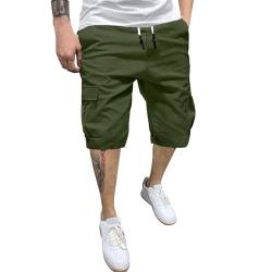 Zannycn Kurze Hosen Herren Cargo Sommer Bermuda Freizeithose Shorts Sport Leichte mit Taschen Cargo-Shorts Freizeithose Strand Bequem Casual Wanderhose Jogginghose Stretch Fit Laufshorts von Zannycn