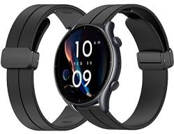 Zawinmay Compatibile con Amazfit GTR 2 Armband,22mm Ersatzarmband,für Amazfit GTR2/Amazfit GTR/Amazfit GTR 3/GTR 4 (Schwarz) von Zawinmay